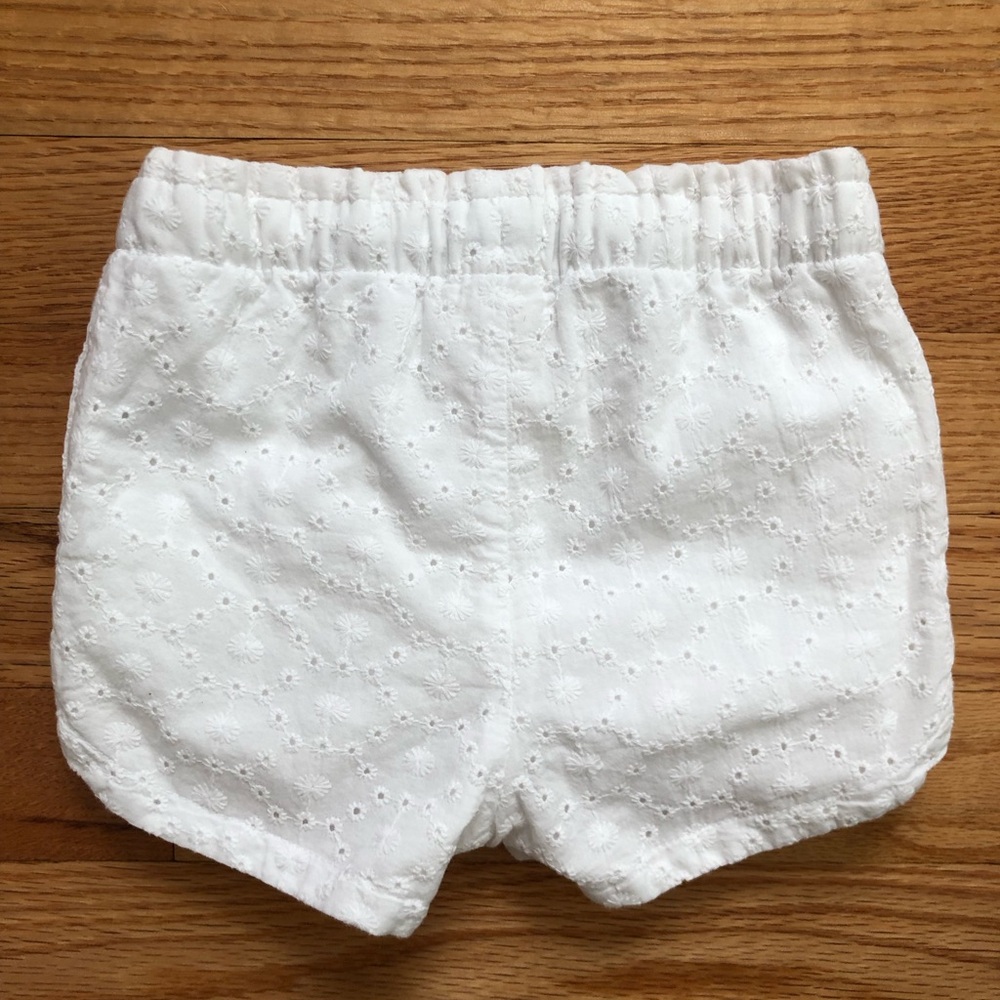 Cat & Jack White Eyelet Drawstring Shorts - Picture 3 of 8
